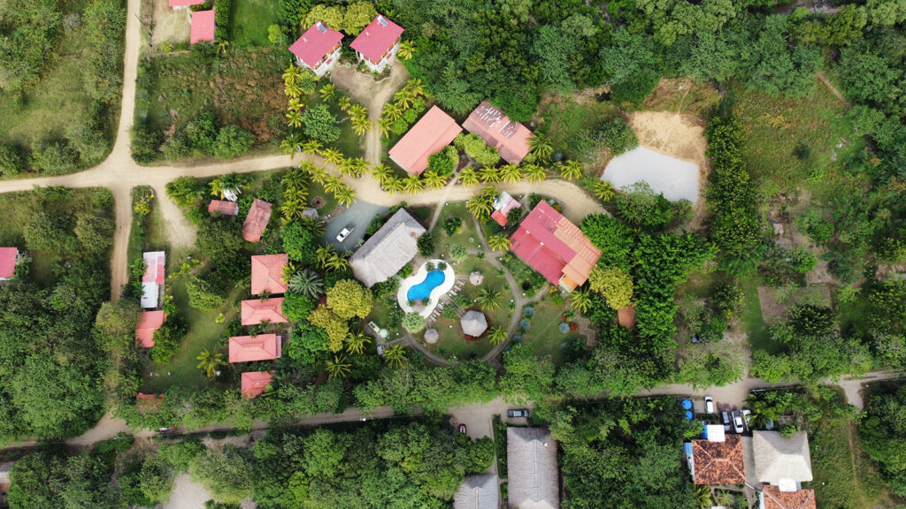 a aerial view of resort for sale in popoyo nicaragua